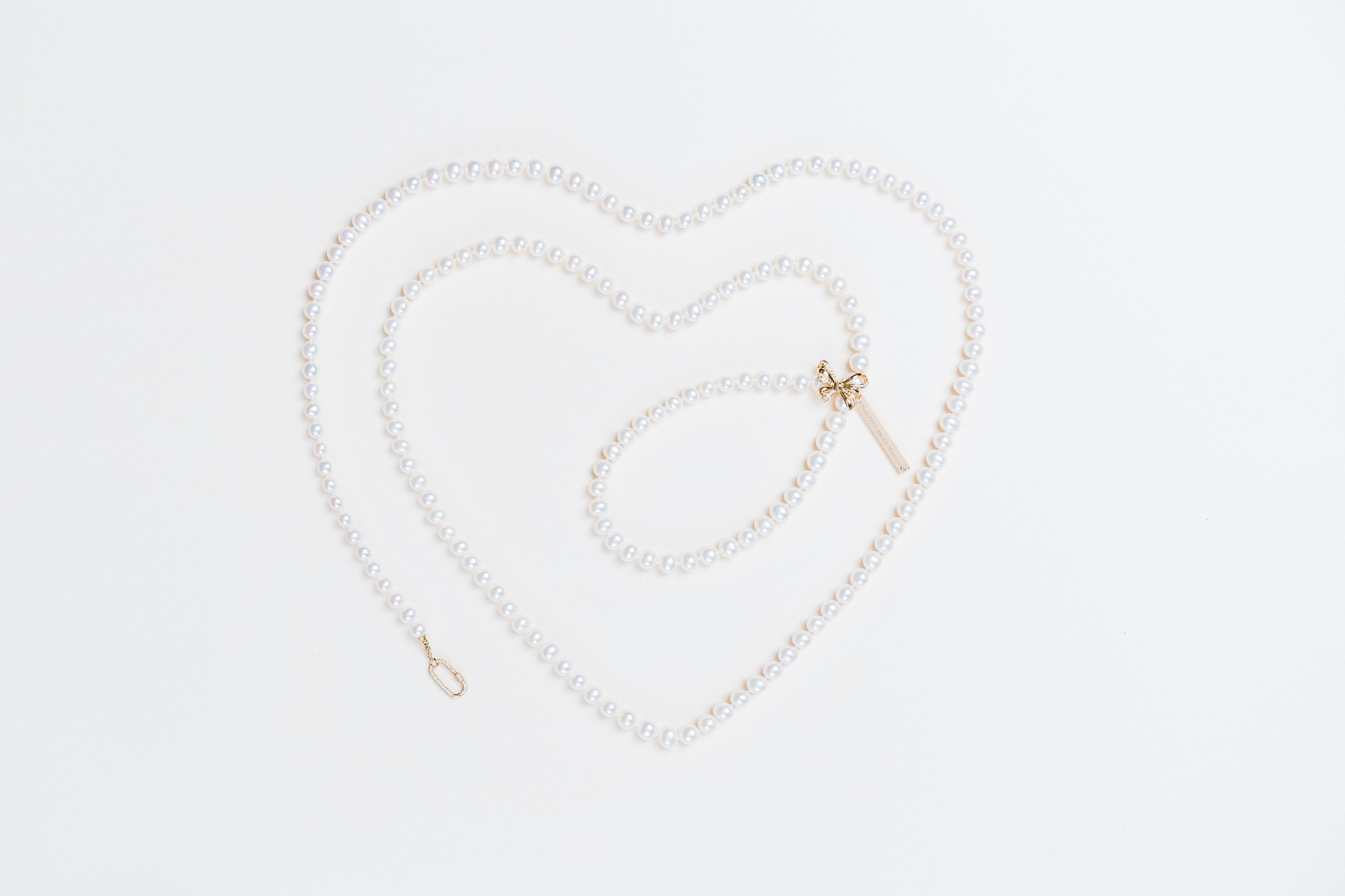 Akoya Pearl Lead with pave diamond clasp